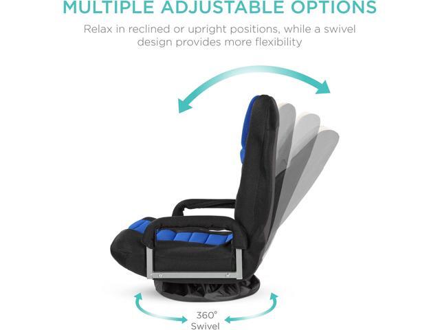 Best Choice Products Swivel Gaming Chair 360 Degree Multipurpose Floor Chair Rocker for TV, Reading, Playing Video Games w/Lumbar Support, Armrest...