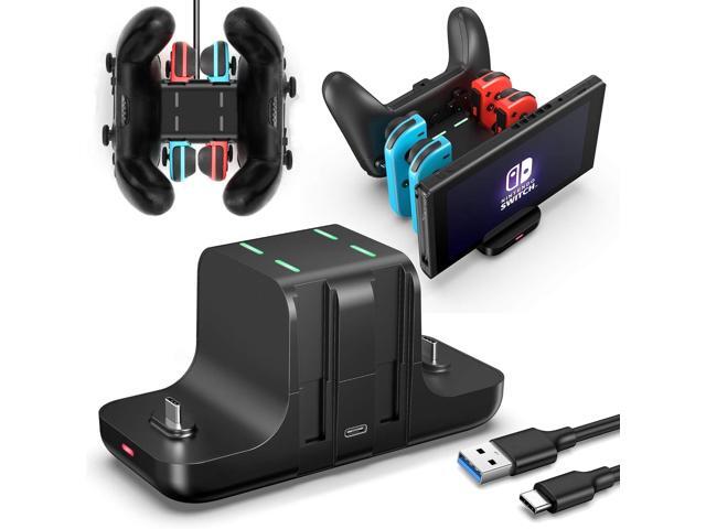 Upgraded Controller Charger Dock Station for Nintendo Switch Pro Controller and Joy con, FANPL 6-in-1 Charging Stand for Switch & OLED Model & Lite...