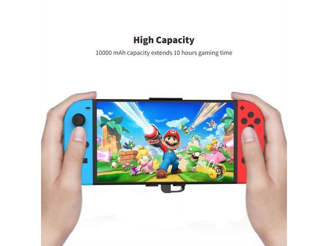 Portable Power Bank Compatible for Nintendo Switch, 10000mAh 5V/3A Flash Rechargeable Extended Battery Backup Charger Case for Smartphone and Switch