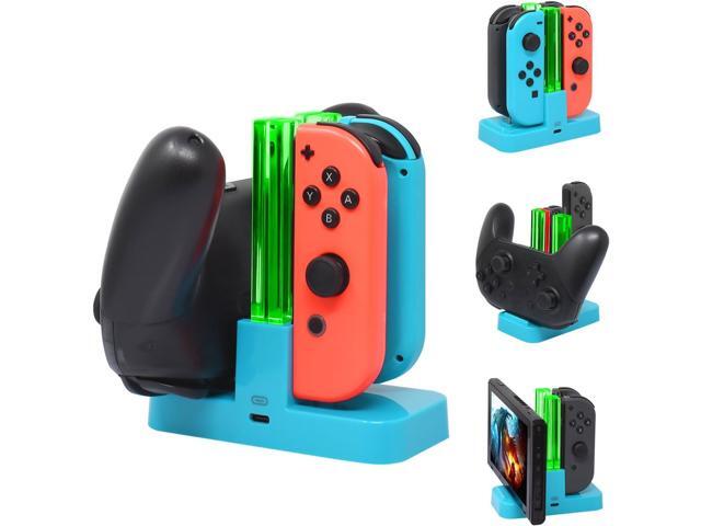 Controller Charger Compatible with Nintendo Switch & OLED Model for Joycon, Charging Dock Station for Joy con and for Pro Controller with Charger...