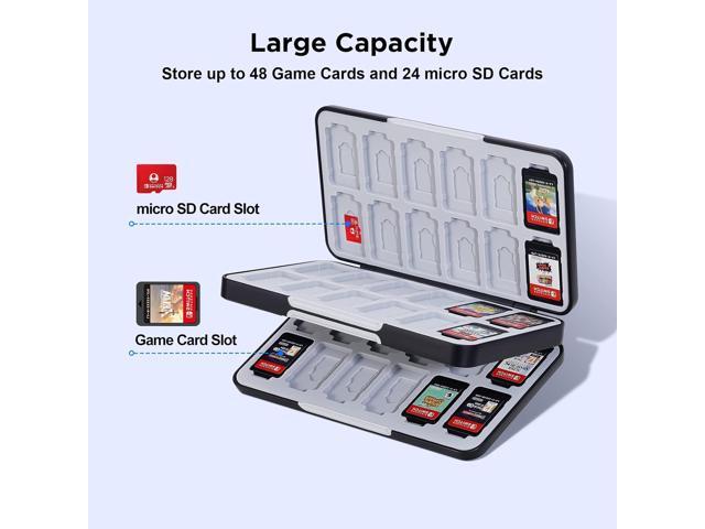 JINGDU 48-Slot Switch Game Card Case Compatible with Switch Game Cards & micro SD Cards, the Games Holder Organizer Suitable for Switch,...