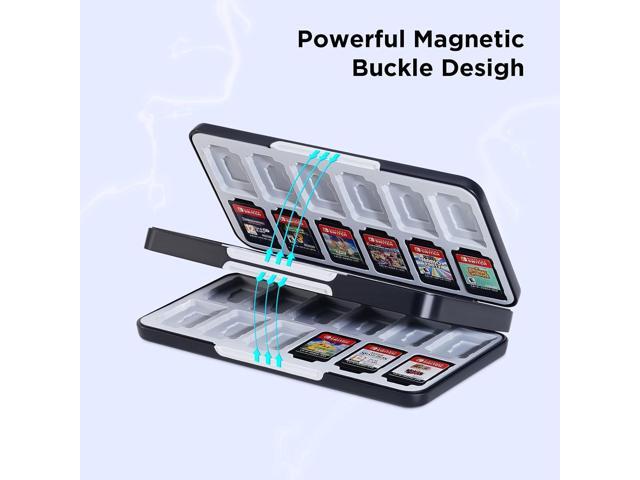 JINGDU 48-Slot Switch Game Card Case Compatible with Switch Game Cards & micro SD Cards, the Games Holder Organizer Suitable for Switch,...