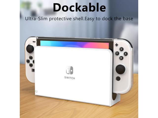 HEYSTOP Switch OLED Case for Nintendo Switch OLED Model, Dockable Cover Hard PC Protector Case for Switch OLED Grips for Switch OLED Console and...