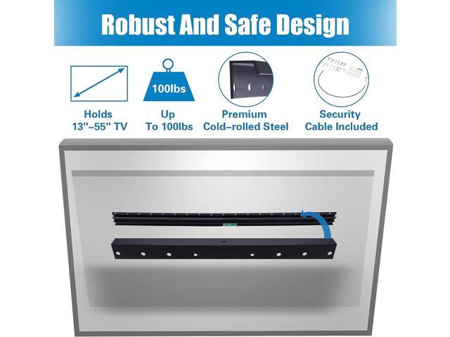 Studless Drywall TV Mount for 13-55 inch TVs, No Stud TV Wall Bracket Max VESA 400x400mm up to 100 lbs Universal Fits Most LED LCD Plasma...