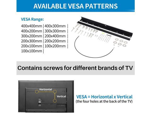 Studless Drywall TV Mount for 13-55 inch TVs, No Stud TV Wall Bracket Max VESA 400x400mm up to 100 lbs Universal Fits Most LED LCD Plasma...