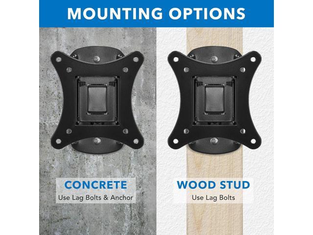 Mount-It! MI-2829 Small TV Monitor Wall Mount RV TV Mount Quick Release VESA Wall Mount Fits 19 20 21 22 23 24 25 Inch Screens 75 100 VESA...