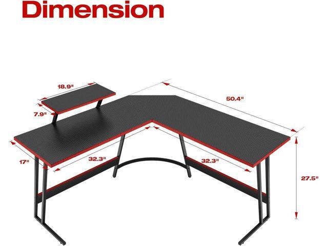 Homall L Shaped Gaming Desk Computer Corner Desk PC Gaming Desk Table with Large Monitor Riser Stand for Home Office Sturdy Writing Workstation...