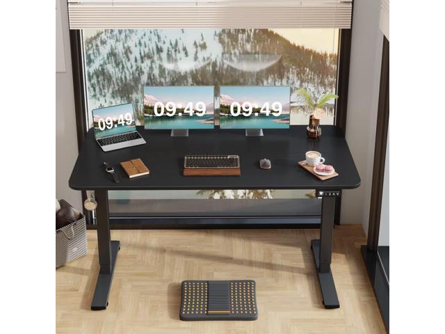 Furmax 55 x 24 Inches Electric Height Adjustable Standing Desk Large Sit Stand Up Desk Home Office Computer Desk Memory Preset with T-Shaped Metal...