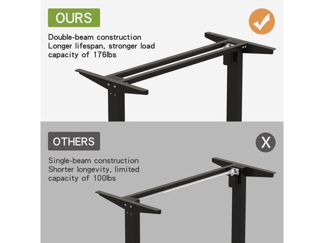 Radlove 59-Inch Large Electric Height Adjustable Computer L-Shaped Desk with Memory Controller Corner Standing Desk Modern Workstation with Splice...
