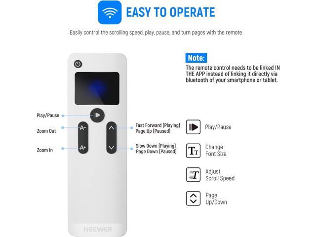 NEEWER X12 Aluminum Teleprompter with RT-110 Remote Control (Connected via Bluetooth on NEEWER Teleprompter App) & Carry Case, Compatible with...