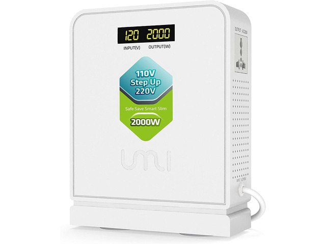 UMI 2000W Step Up Voltage 110v to 220v Converter, Voltage Converter electric transformer 120v to 240v voltage,Asia Use in US Canada Mexico,Heavy...