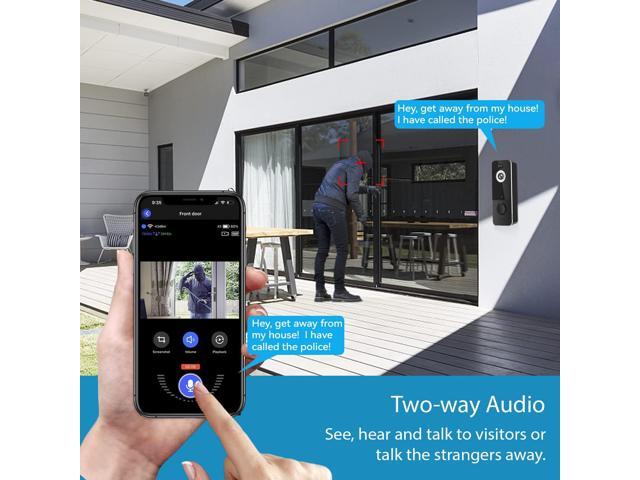 Doorbell Camera Wireless, EKEN Wi-Fi Video Doorbell Camera with Human Detection, Indoor Chime Included, Cloud Storage, 2-Way Audio, Real-Time...