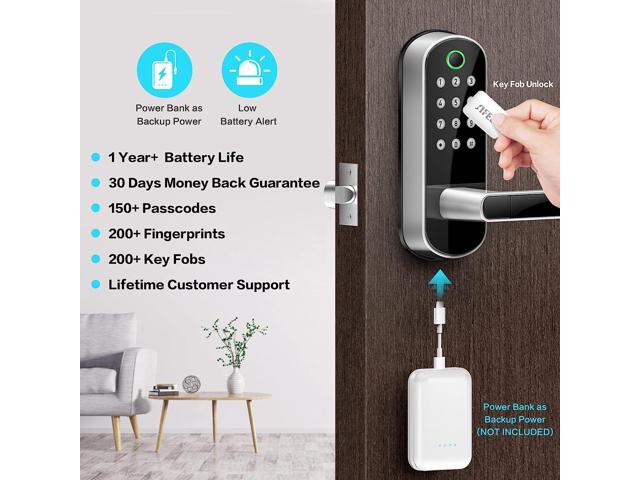 Sifely Keyless Entry Door Lock, Keypad Door Lock, Keyless Door Lock, Fingerprint Door Lock, Biometric Door Lock, Keypad Entry Door Lock, Passcode...