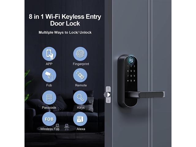 Smart Lock, Keyless Entry Door Lock, Smart Door Lock, Smart Lock for Front Door, Door Lock with Keypad, Fingerprint Door Lock, Biometric Door Lock,...