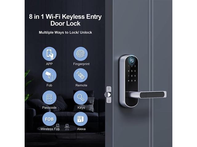 Smart Lock, Keyless Entry Door Lock, Smart Door Lock, Smart Lock for Front Door, Door Lock with Keypad, Fingerprint Door Lock, Biometric Door Lock,...