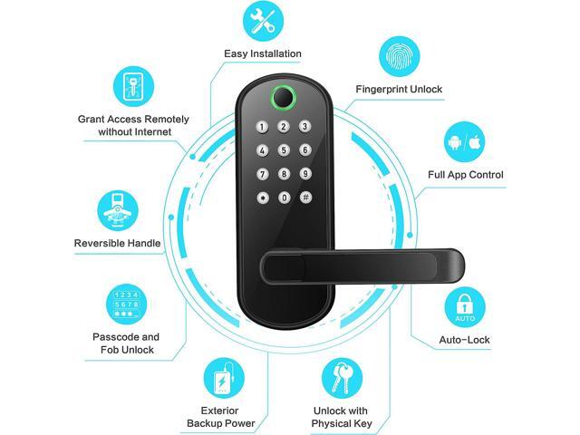 Smart Lock, Keyless Entry Door Lock, Smart Door Lock, Smart Lock for Front Door, Keyless Door Lock, Fingerprint Door Lock, Biometric Door Lock,...