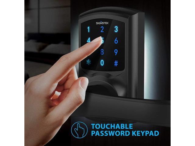 Signstek Keyless Entry Door Lock,Digital Smart Door Lock for Front Door,Keypad Door Lock with Handle and Security Key,Touchscreen,Easy...
