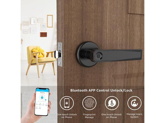 KPP Fingerprint Door Lock, Smart Locks for Front Door, APP Control Keyless Entry Door Lock Keypad, Smart Door Knobs, Bluetooth WIFI Available Door...