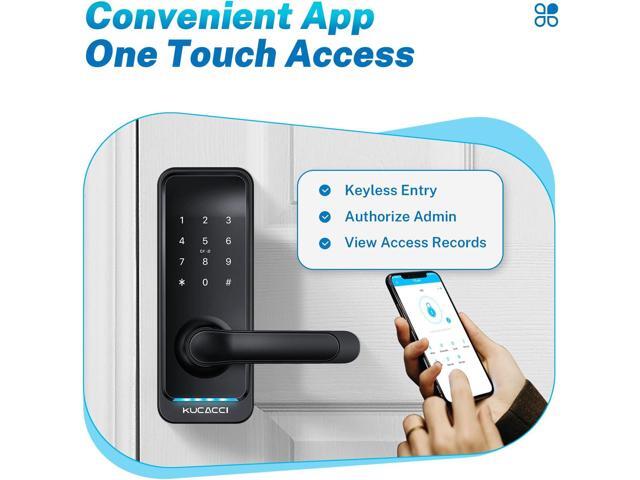 KUCACCI Keyless Entry Door Lock, Smart Door Lock Door Knob with Keypad Door Lock with Handle, Smart Lock Front Door Lock Security, Smart Door...