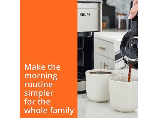 KRUPS Simply Brew Compact Filter Drip Coffee Maker, 5-Cup, Silver