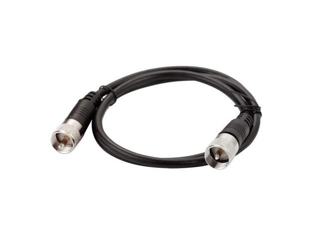 CB Coax Cable, RG8x Coaxial Cable 3ft, UHF PL259 Male to Male Low Loss CB Antenna Cables, 50 Ohm for HAM Radio, Antenna Analyzer, Dummy Load, SWR...