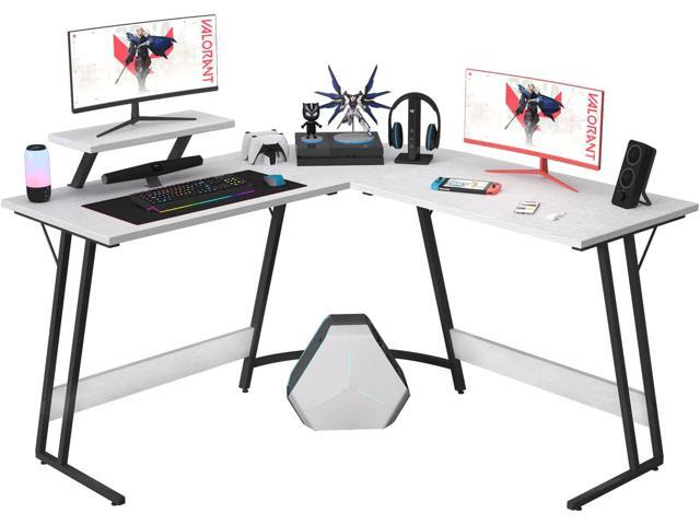 Homall L Shaped Gaming Desk Computer Corner Desk Pc Gaming Desk Table with Large Monitor Riser Stand for Home Office Sturdy Writing Workstation...