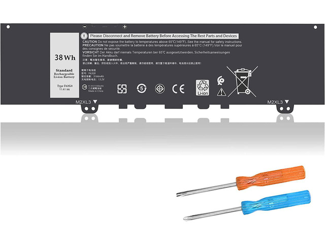 New 38Wh F62GO Battery Compatible with Dell Inspiron 13 7000 7373 7386 2-in-1 7370 7380 5370 P83G P87G P91G P83G001 P83G002 P91G001 P87G001 Vostro...