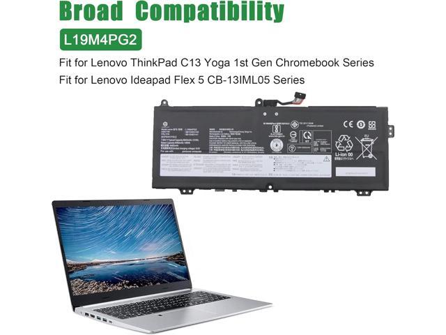 L19M4PG2 SB10X63140 5B10X63141 Battery Replacement for Lenovo IdeaPad ChromeBook Flex 5 13.3 inch Model 82B80006UX Series L19D4PG2 5B10X63138...