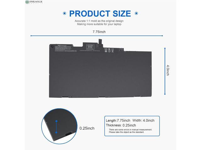 DMKAOLLK CS03XL Laptop Battery for HP EliteBook 840 850 755 745 G3 G4 ZBook 15u G3 G4 Series 800513-001 800231-1C1 800513-001 CS03 CS03046XL...