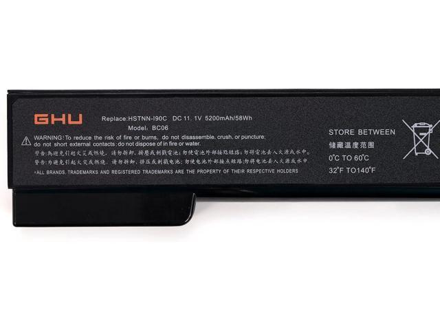 GHU New Battery CC06 Compatible with HP Probook Battery CC09 6360B 6460b 6470b 6465b 6565b 8460p 8470P 8475b 6560b Hstnn-f08c Hstnn-i90c Hstnn-lb2f...