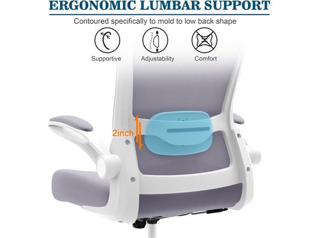 Mimoglad Office Chair, High Back Ergonomic Desk Chair with Adjustable Lumbar Support and Headrest, Swivel Task Chair with flip-up Armrests for...