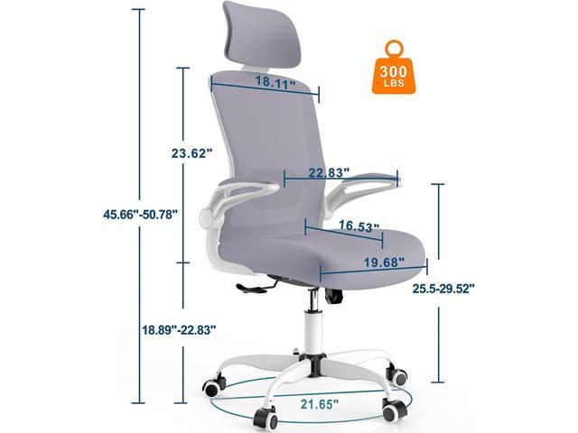 Mimoglad Office Chair, High Back Ergonomic Desk Chair with Adjustable Lumbar Support and Headrest, Swivel Task Chair with flip-up Armrests for...