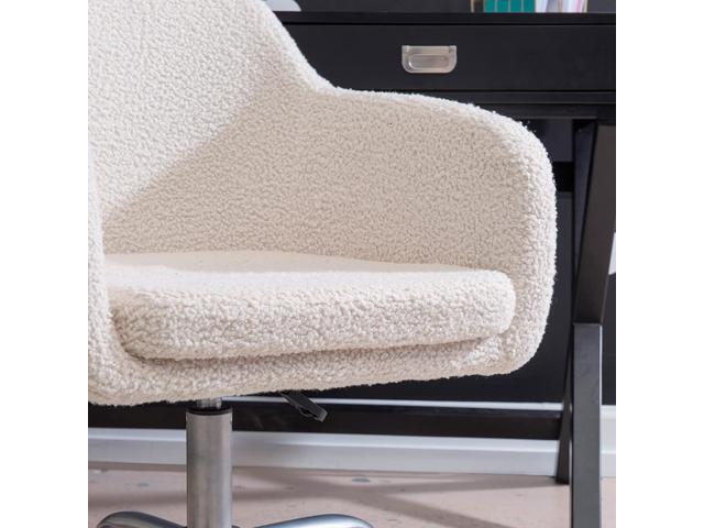 Linon Home Decor Products Linon Brooklyn Sherpa Office Chair, Ivory