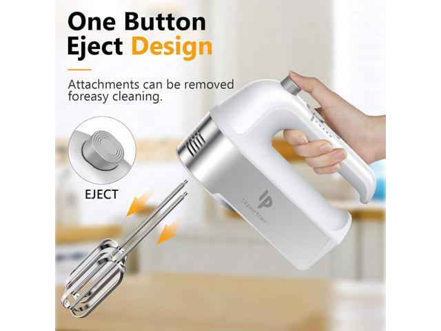 Hand Mixer Electric, 450W Kitchen Mixers with Scale Cup Storage Case, Turbo Boost/Self-Control Speed + 5 Speed + Eject Button + 5 Stainless Steel...
