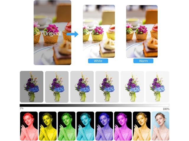 LUXCEO Handheld Light Wand, Multicolor RGB LED Video Light for Photography, 2000mAh Rechargeable Mini Light Stick for Video Shooting Professional...