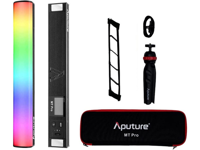 Aputure MT Pro RGB Light Wand 7.5W Output Bi-Color 2000K -10000KPixel-Mappable RGBWW Mini LED Tube Support Sidus Link App/DMX/RDM Control (30cm)