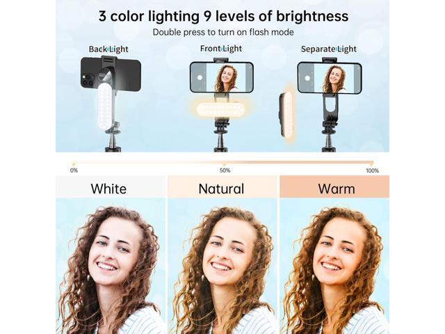 Stable Selfie Stick Tripod with Fill Light, 44 Inch Extendable Selfie Stick with Wireless Remote and Tripod Stand 360 Rotation for iPhone...