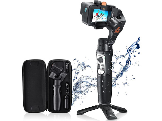 3 Axis Gimbal Stabilizer for Gopro Hero 11/10/9, Handheld Stabilizer for Gopro for Video Recording,IPX4 Waterproof, Bluetooth Control, Compatible...