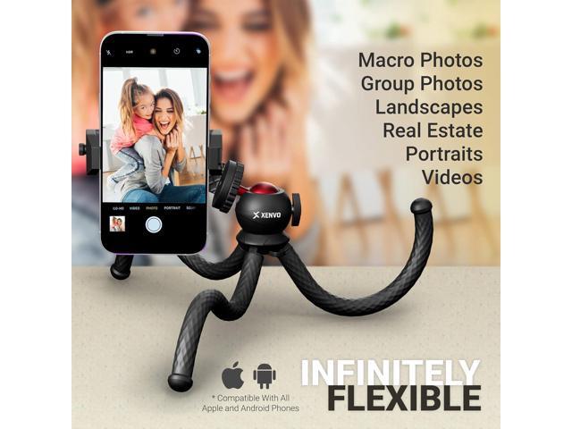 SquidGrip Flexible Cell Phone Tripod and Portable Action Camera Holder - Compatible with iPhone, GoPro, Android, Samsung, Google Pixel and All...