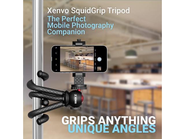 SquidGrip Flexible Cell Phone Tripod and Portable Action Camera Holder - Compatible with iPhone, GoPro, Android, Samsung, Google Pixel and All...