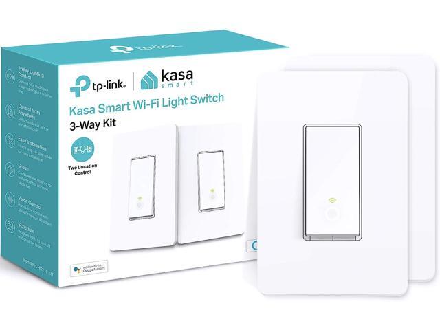 Kasa Smart 3 Way Switch HS210 KIT, Needs Neutral Wire, 2.4GHz Wi-Fi Light Switch works with Alexa and Google Home, UL Certified, No Hub Required,...