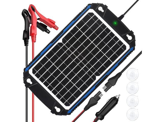 SUNER POWER Waterproof 12W 12V Solar Battery Charger & Maintainer Pro, Built-in UltraSmart MPPT Charge Controller, 12 Volt Solar Panel Trickle...
