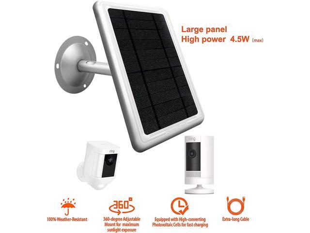 Ring Camera Solar Panel Charger, Solar Panel for Ring Stick Up Cam 2nd & 3rd Gen, Ring Spotlight Cam Battery, 5V 4.5W Output Super Fast Charging...
