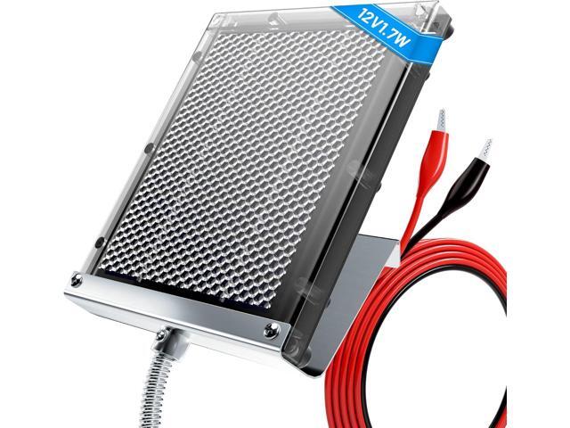 POWOXI 12V 1.7W Deer Feeder Solar Panel Waterproof with Bracket & Clip Outdoor for Deer Feeder 95% Clear PC Panel Fast 12V Charge IP65...