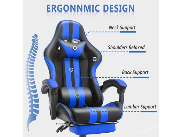 Ferghana Gaming Chairs with Footrest,Computer Game Chair,Massage Gaming Chairs,Christmas,Xmas Gift,PC Gaming Chairs for Adults Teens for Gaming...