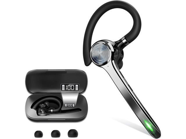 HEIBAS Bluetooth Headset, Wireless Bluetooth Earpiece with 500mAh Charging Case 72 Hours Talking Time Built-in Microphone for iOS Android Cell...