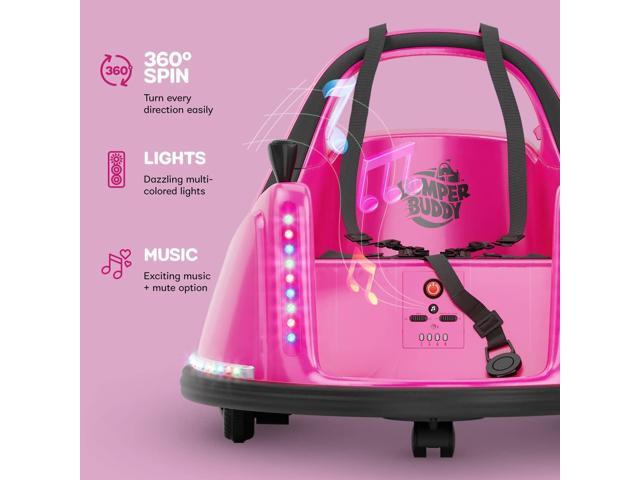 Bumper Buddy Ride On Electric Bumper Car for Kids & Toddlers, 12V 2-Speed, Ages 1 2 3 4 5 Year Old Girls - Remote Control, Baby Girl Riding Bumping...