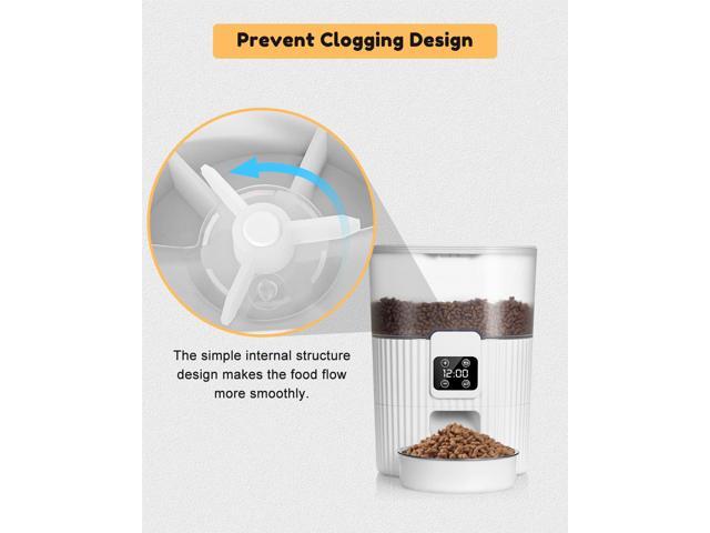Automatic-Cat-Feeder, 3.5L Pet Feeder with Dual Power Supply Auto Cat Dry Food Dispenser Dog Automatic Feeder with Desiccant & Stainless Steel Bowl