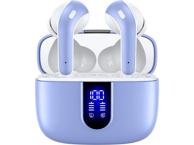 TAGRY Bluetooth Headphones True Wireless Earbuds 60H Playback LED Power Display Earphones with Wireless Charging Case IPX5 Waterproof in-Ear.