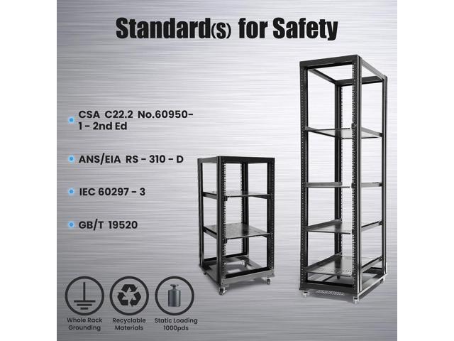 RAISING ELECTRONICS 4 Post Open Frame 19inch Server/Audio Steel Rack Aluminum (36U-31)